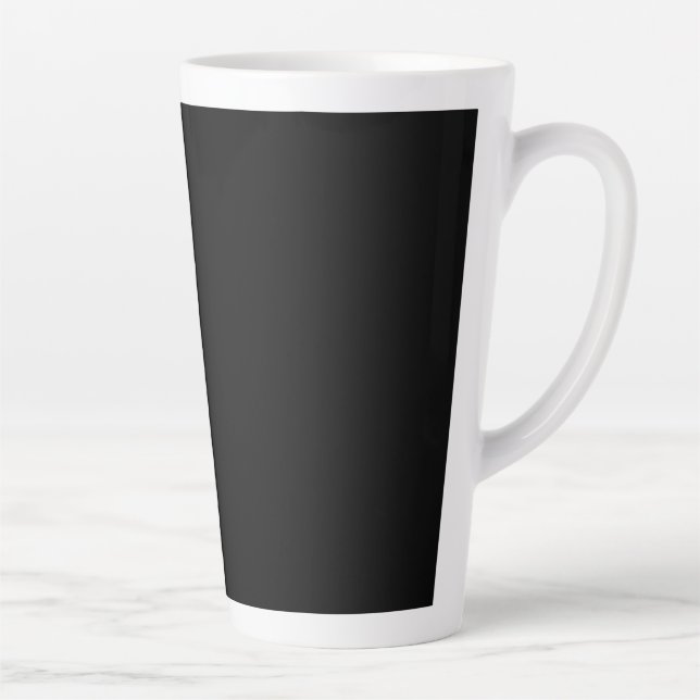 Tasse Latte Noir fou (Le Noir le plus foncé) PERSONNALISABLE (Droite)