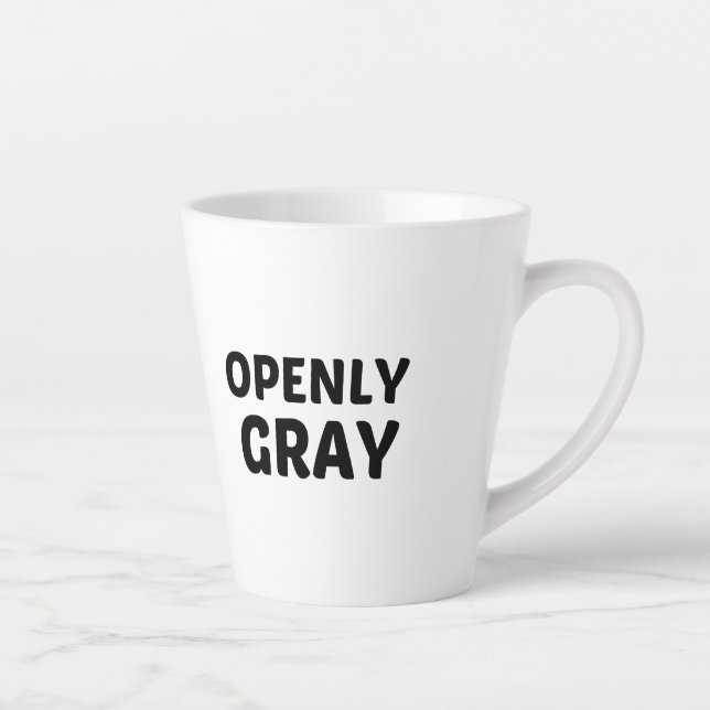 TASSE LATTE NOIR GRIS OUVERT (Droite)