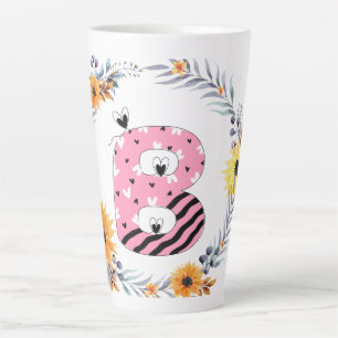 Tasse Latte Nom Alphabet  "B"