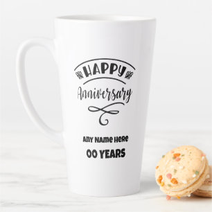 Tasse Latte Nom, année et anniversaire de prière de sérénité