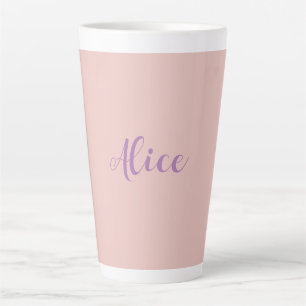 Tasse Latte Nom de script manuscrit minimaliste Rose Gold