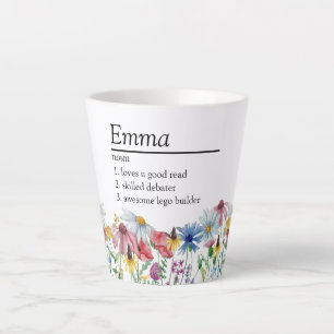 Tasse Latte Nom Définition Pays Frontière Rustique Fleur sauva