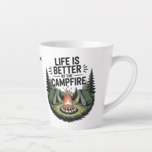 Tasse Latte Nom personnalisé Camping