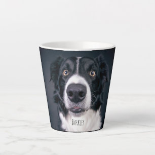 Tasse Latte Nom personnalisé de la photo de chien