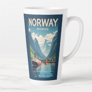 Tasse Latte Nom personnalisé Norvège