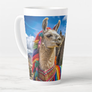 Tasse Latte Nom personnalisé Pérou Llama