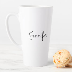 Tasse Latte Nom personnel personnalisable, Nom personnel