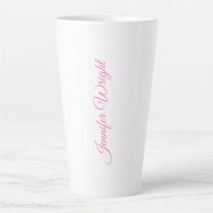 Tasse Latte Nom professionnel minimaliste écriture manuscrite