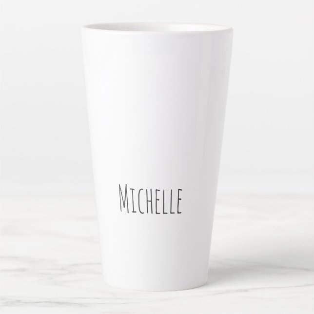 Tasse Latte Nom unique classique simple professionnel (Devant)