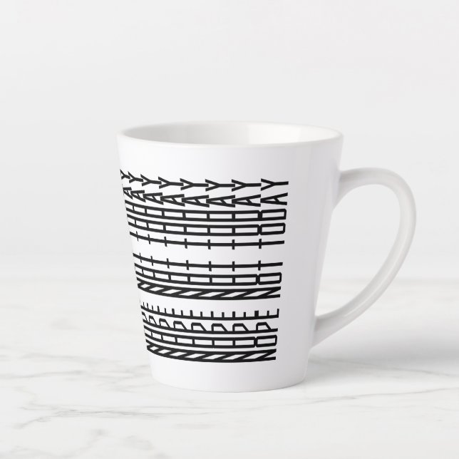 Tasse Latte Non Pas Aujourd'Hui Art Décoratif (Droite)