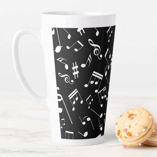 Tasse Latte Notes musicales 2 (En situation)
