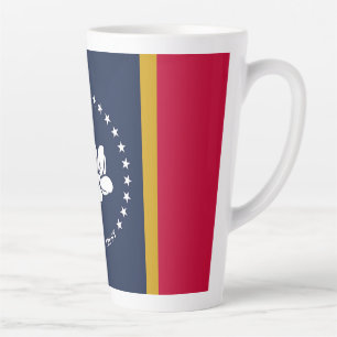 Tasse Latte Nouveau drapeau du Mississippi 2020