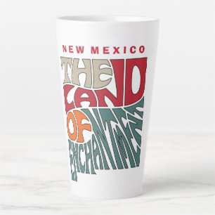 Tasse Latte Nouveau Mexique Nickname Word Art