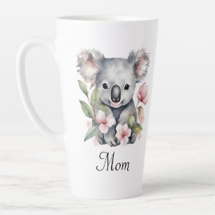 Tasse Latte Nouvelle maman Koala Oear Floral