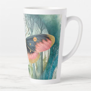 Tasse Latte Nuit de la forêt de Moth Rose