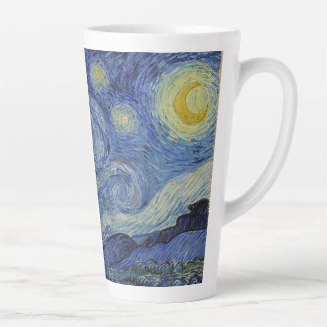 Tasse Latte Nuit étoilée, peinture à l'huile, Vincent Van Gogh (Droite)
