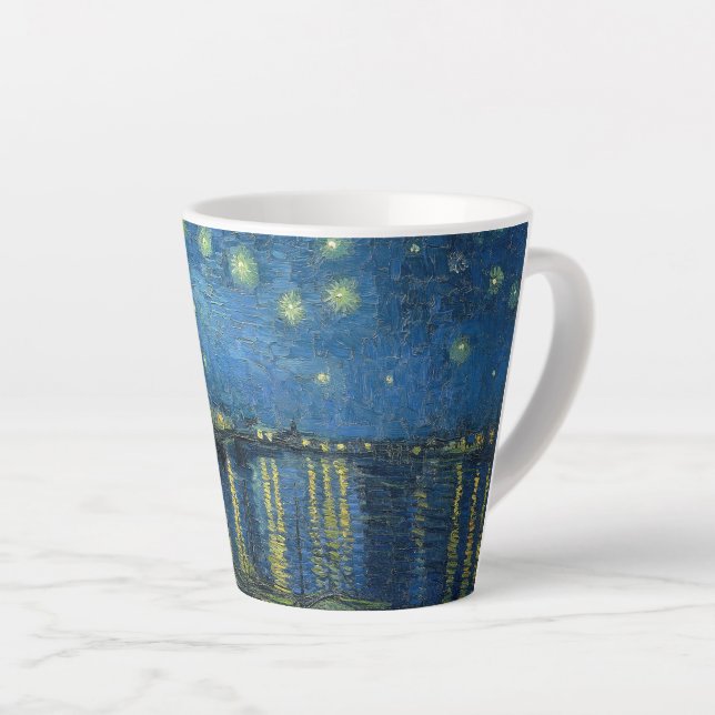 Tasse Latte Nuit étoilée sur le Rhône-Vincent van Gogh Small (Angle droit)