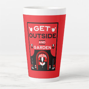 Tasse Latte Obtenir un cadeau de jardinage extérieur