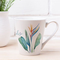 Oiseau tropical de Paradise Green Palm Feuilles