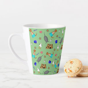 Tasse Latte Oliver Le Motif de vacances de la plage d'été Otte