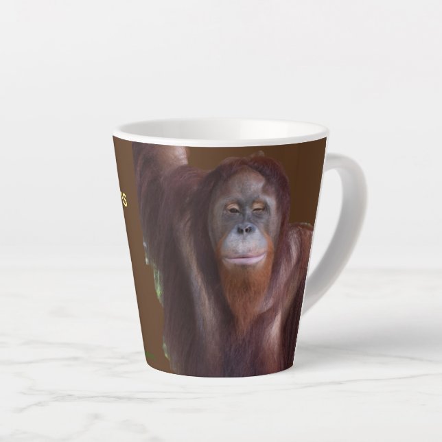 Tasse Latte Omry Orangutan - star de cinéma (Angle droit)