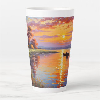 Tasse Latte Opale vibrante : Luminosité artistique