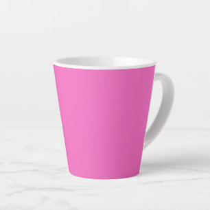 Tasse Latte Orchidée uni couleur solide rose vif