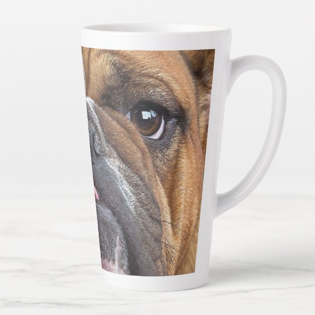Tasse Latte Oreillers à lancer de Bulldog anglais (Droite)