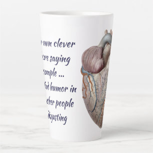 Tasse Latte Organes du cœur d'anatomie humaine vintage sains