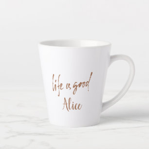Tasse Latte OUI VOUS POUVEZ Sticker Motivational pour la posit