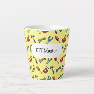 Tasse Latte Outil d'art Pixel Maître Motif Marteau & Pliers