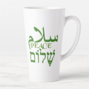 Tasse Latte Paix arabe et hébreu