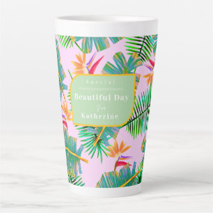 Tasse Latte Palm Paradise rose
