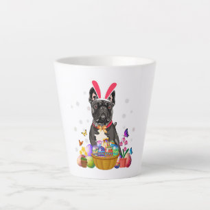 Tasse Latte Panier d'oeufs de Pâques pour chien-taureau frança