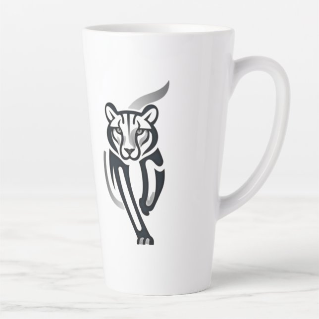 Tasse Latte Panthère de minuit - Silent Power Tee (Droite)