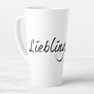 Tasse Latte Papa préféré - écriture noire 00001