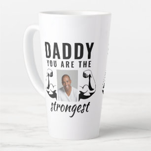 Tasse Latte Papa, tu es le père le plus fort et le plus drôle 