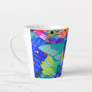 Tasse Latte Papillon aux couleurs vives