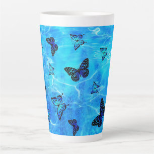 Tasse Latte Papillon bleu