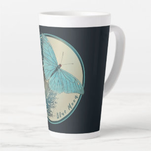 Tasse Latte Papillon bleu lune