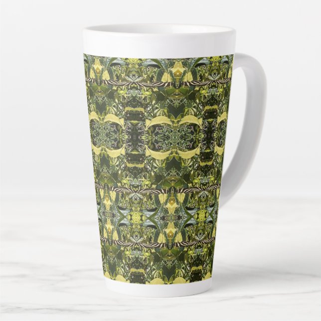Tasse Latte Papillon d'anniversaire Abstrait (Angle droit)