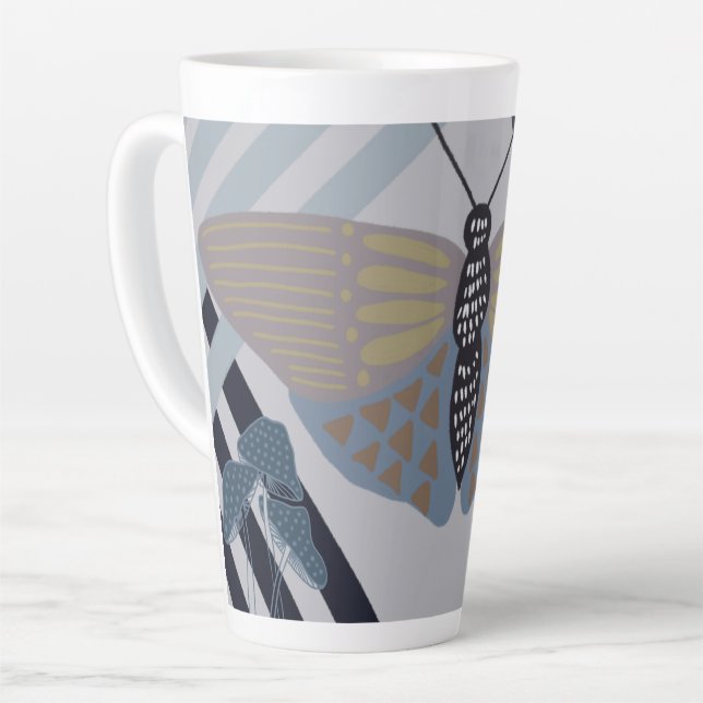 Tasse Latte Papillon moderne (Angle gauche)