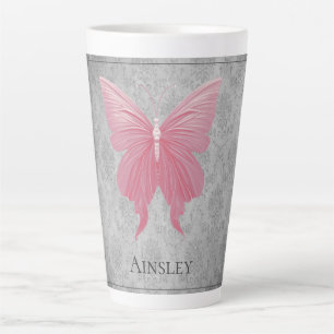 Tasse Latte Papillon rose bijoux