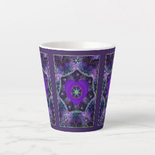 Tasse Latte Parapluie violet & coeurs .7