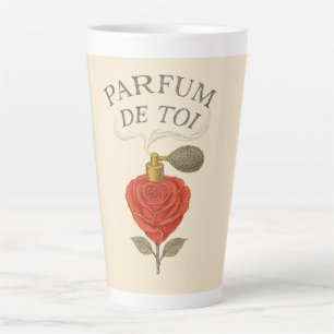 Tasse Latte PARFUM DE TOI (Rose Perfume Art) Grand