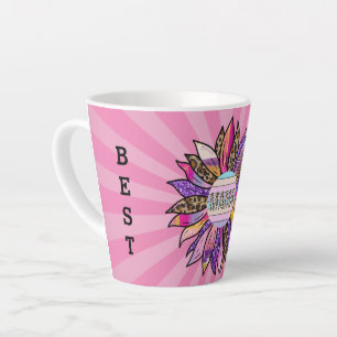 Tasse Latte Parties scintillant Personnaliser meilleure maman 