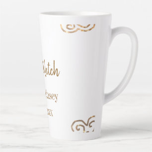 Tasse Latte Parties scintillant vintage d'or le couple parfait