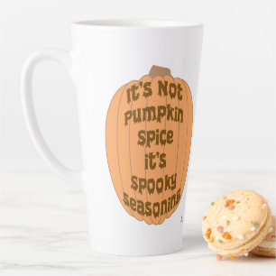 Tasse Latte Pas d'épice Citrouille drôle Slogan de séchage Éff