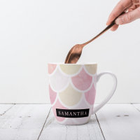 Pastel Aquarelle Sirène Motif avec nom