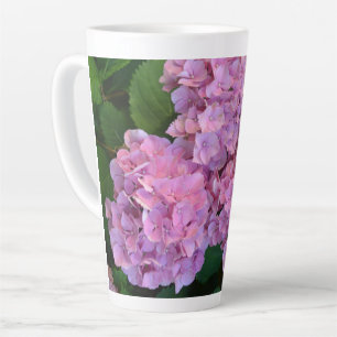 Tasse Latte Pastel rose Hortensia hydrangea fleurs